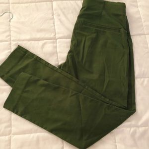 Green + stretchy dress pants